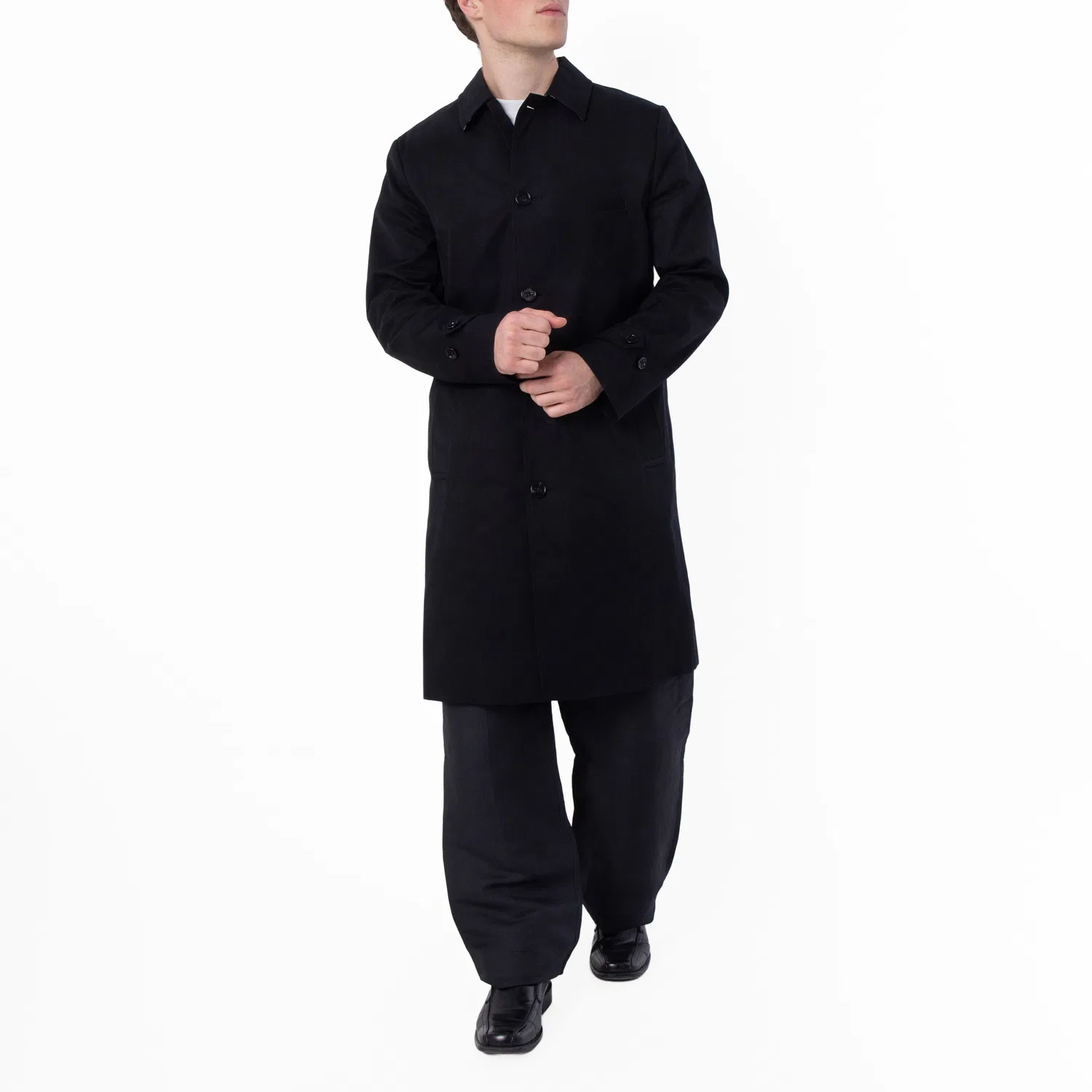 Пальто мужское однобортное средней длины Car Coat Burberry, Black