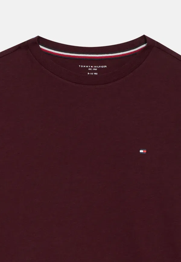 Футболка хлопковая Tommy Hilfiger, белый/темно-бордовый — фото 4