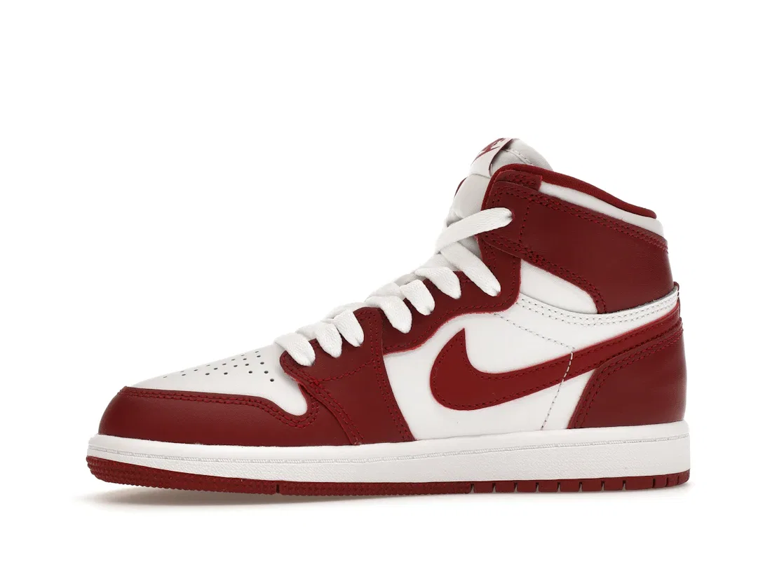 Детские кроссовки с высоким верхом Jordan 1 Retro High OG, White/Team Red — фото 3