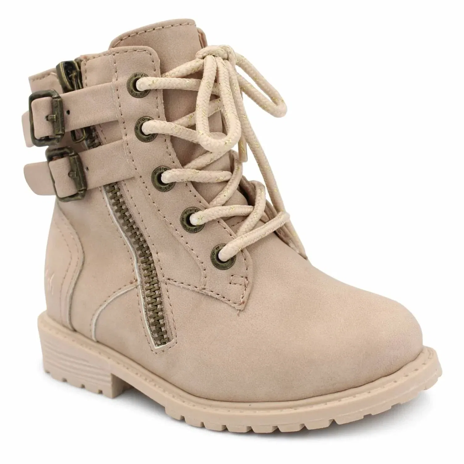 Детские ботинки для девочек с круглым носом Ryah Combat Bootie BLOWFISH, Sweetblush Willow — фото 3