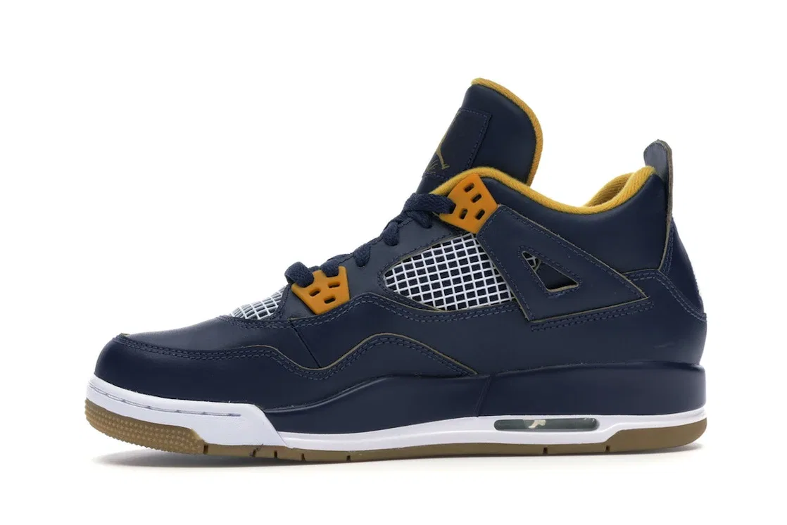 Детские кроссовки Lifestyle Jordan 4 Retro Dunk From Above Jordan, Midnight Navy/Metallic Gold-Gold Leaf-White — фото 3