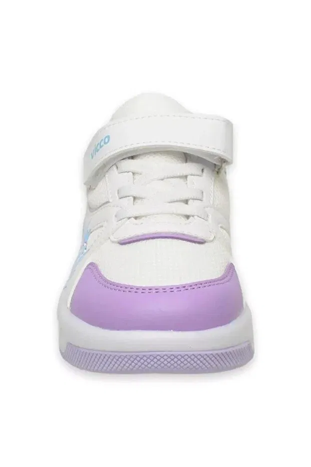 Детские ботинки для девочек спортивные на липучке Vicco, 11 White/White — фото 2
