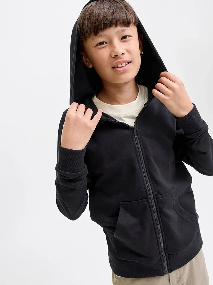 Свитшот с застежкой Bradley Jack & Jones Junior, черный — фото 4