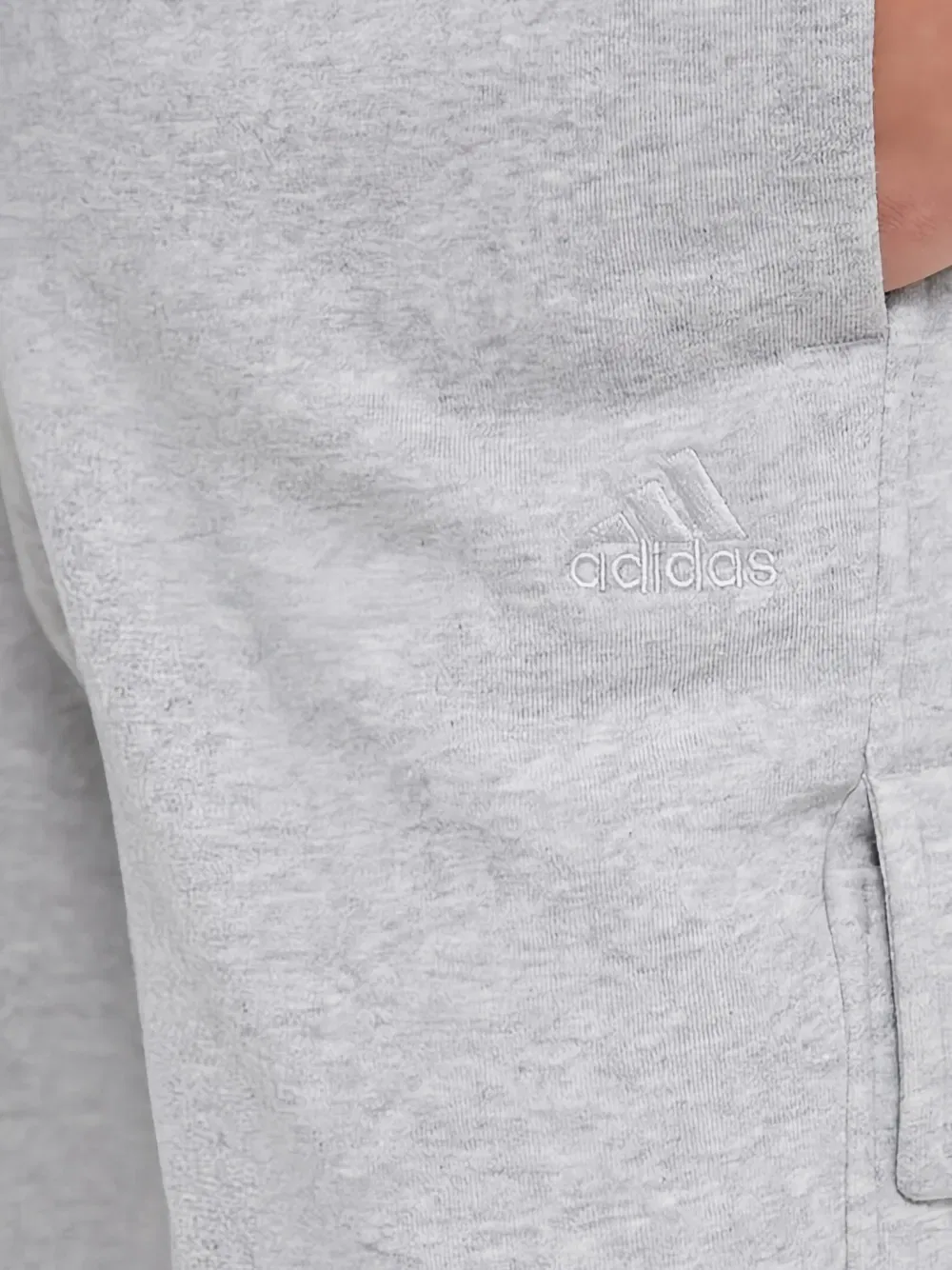 Спортивные брюки с накладными карманами Adidas, серый — фото 4