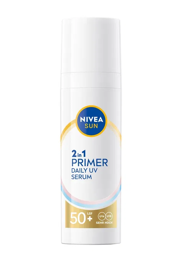 Солнцезащитная сыворотка с SPF 50+ Sun uv face primer serum lsf 50+ 30ml Nivea, 30 мл