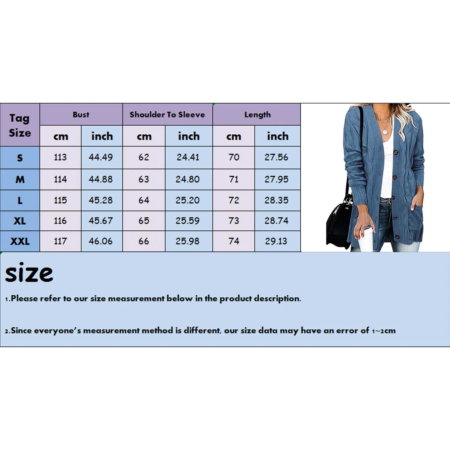 Женский кардиган с длинным рукавом, V-образным вырезом и карманами, Marina Militare — фото 3