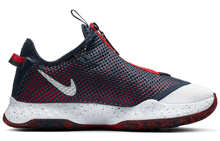 Кроссовки Nike PG 4, белый/красный — фото 2