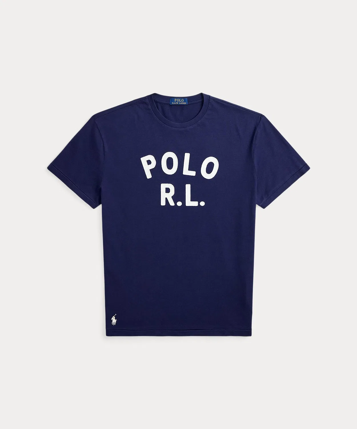 Мужская футболка классического кроя с логотипом Classic Fit Logo Jersey POLO RALPH LAUREN, Navy — фото 3