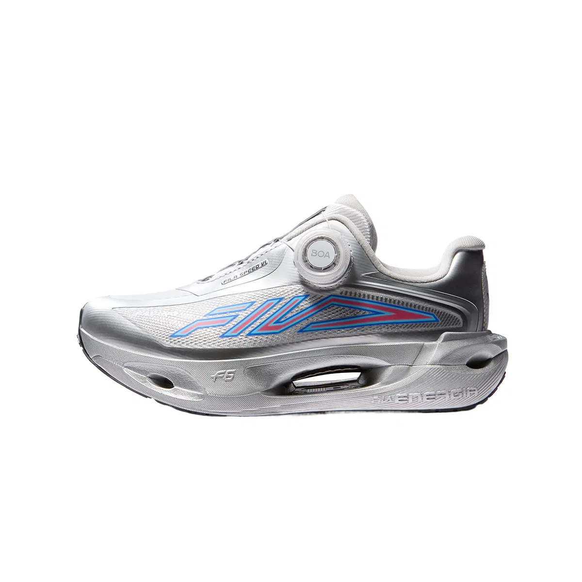Детские кроссовки для бега с дышащим верхом SPEED 6 FILA KIDS, Space Silver/Black