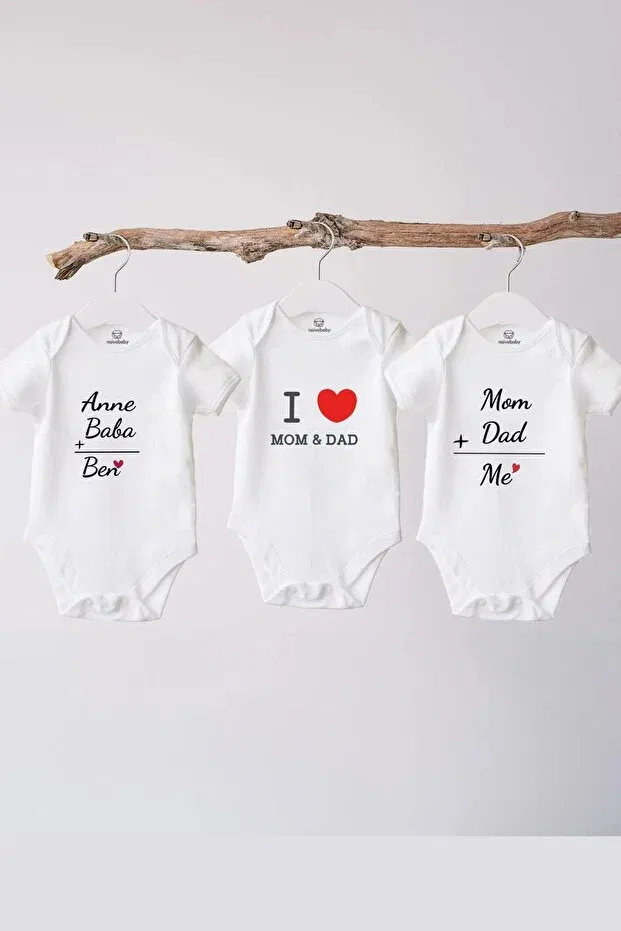 Детское боди для новорожденных хлопковый набор 3 шт Written Bodysuit Generic Brands, White