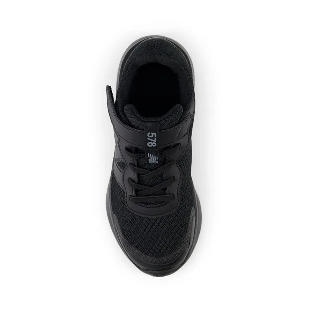 Детские кроссовки для мальчиков с липучками PT578 New balance, Black — фото 4