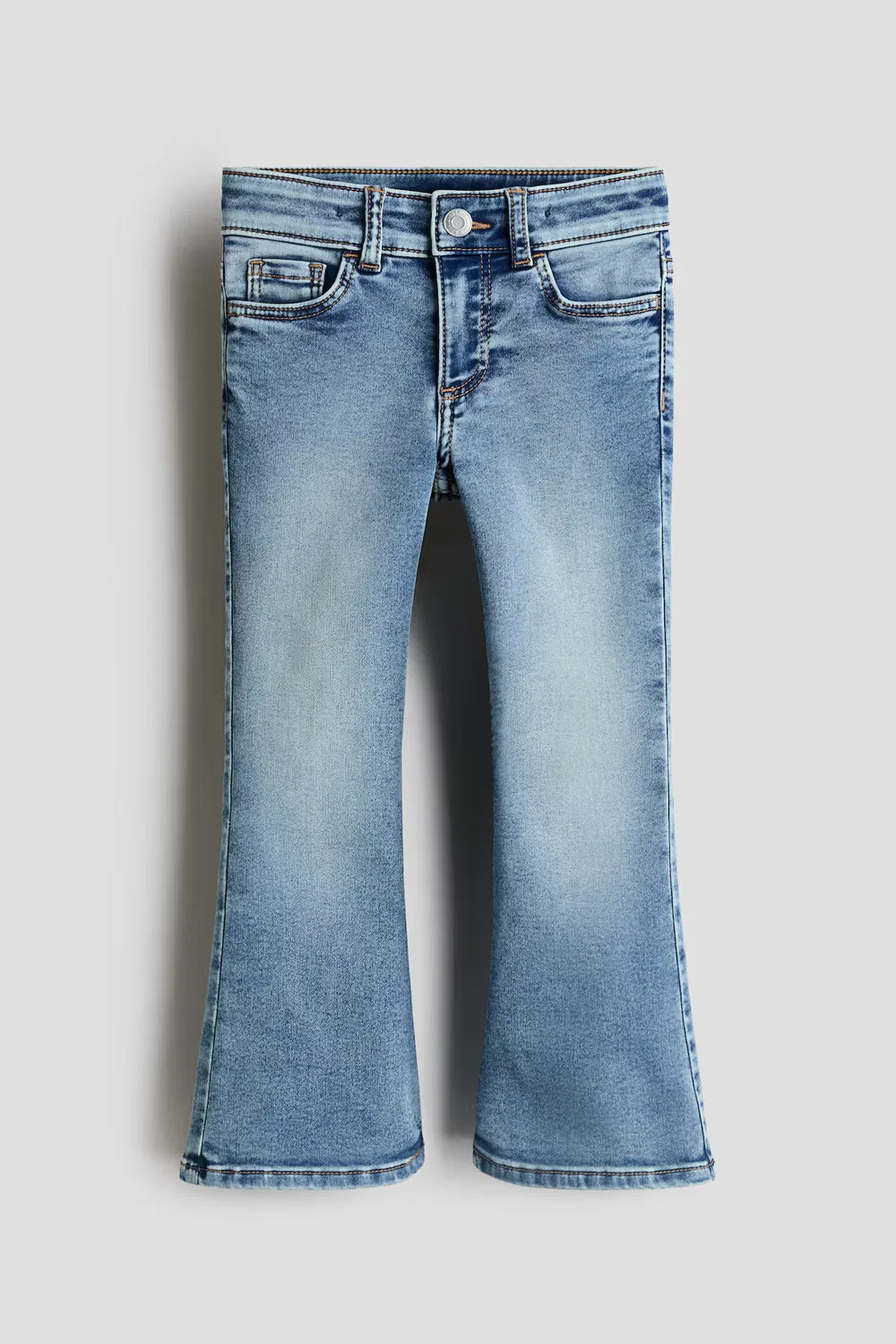 Очень мягкие джинсы-клеш H&M, Denimblau — фото 4