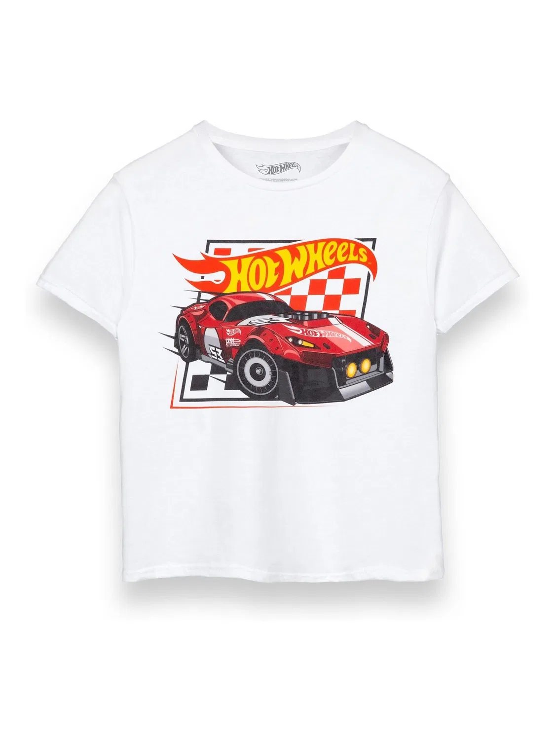 Футболка с шахматным принтом Hot Wheels Vanilla Underground, белый