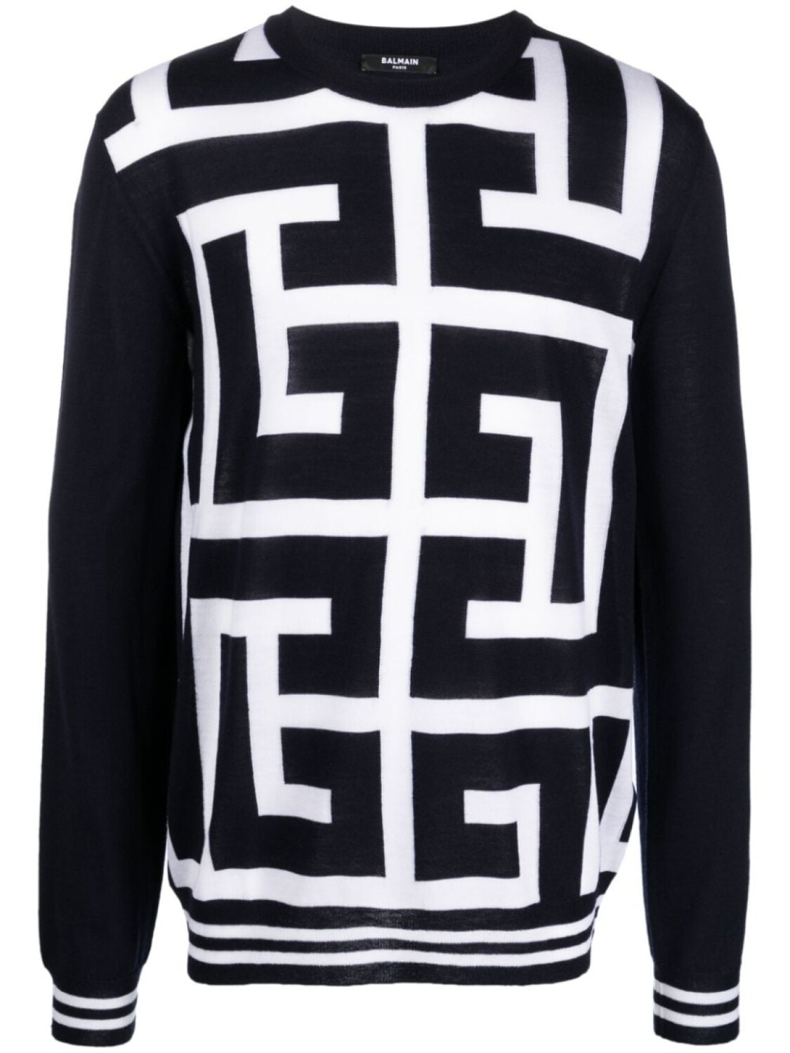 

Balmain джемпер из шерсти мериноса с логотипом, синий