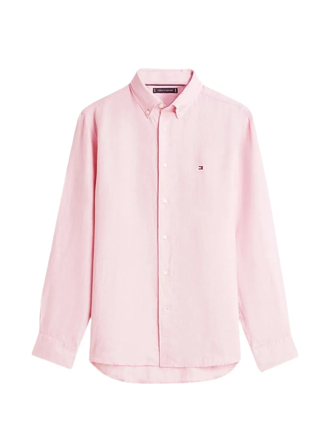 Рубашка на пуговицах, окрашенная пигментом Tommy Hilfiger, розовый