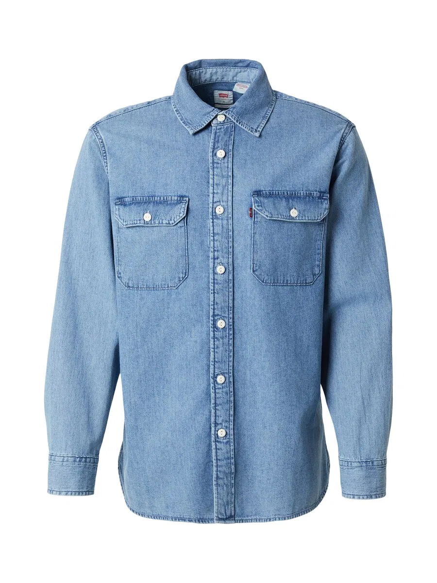 Рубашка LEVI'S Regular fit на пуговицах, синий джинсовый материал