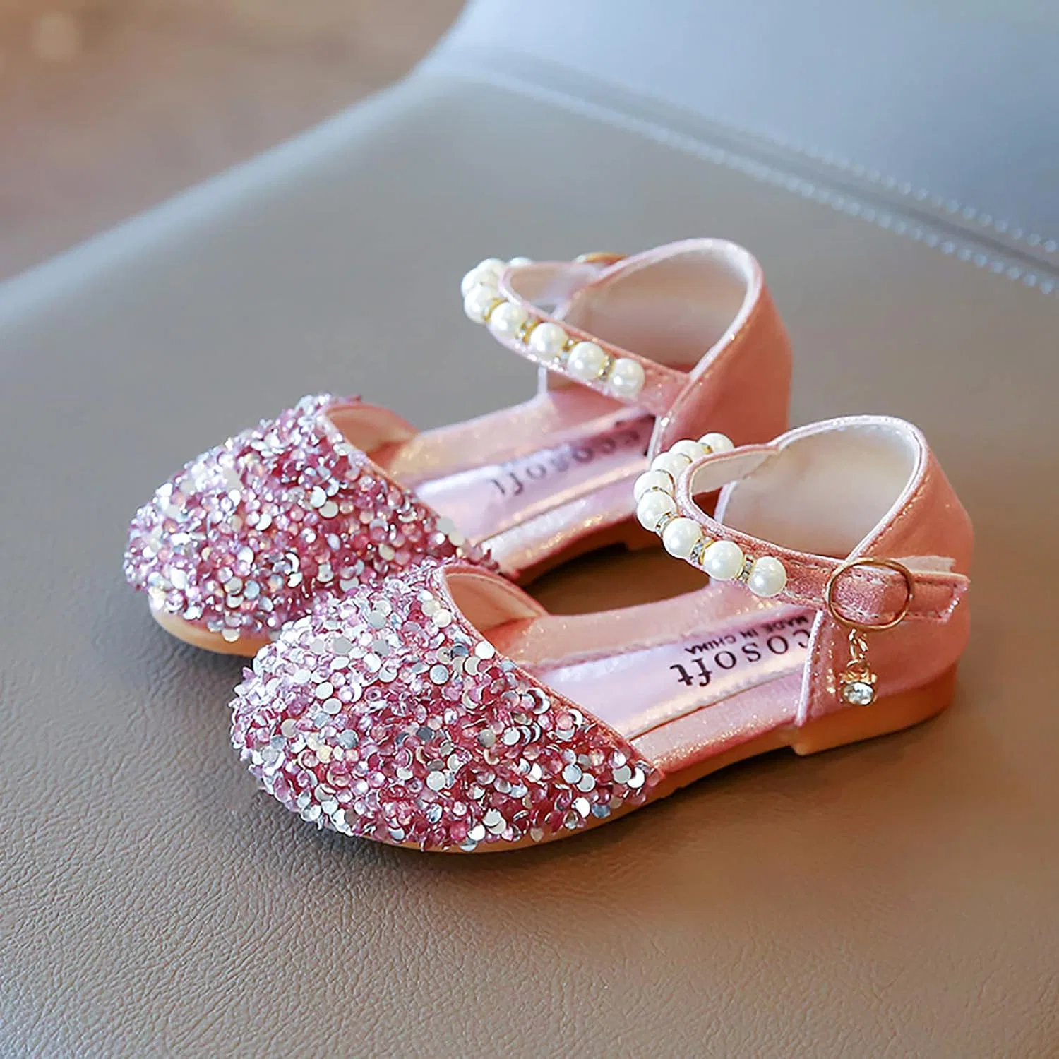 Детские туфли для девочек с бантом и стразами 4t Girl Tennis Shoes Girls Shoes Sandals Kids Single Baby Crystal Bowknot Bling Sneakers for Boys Size 12, Pink — фото 2