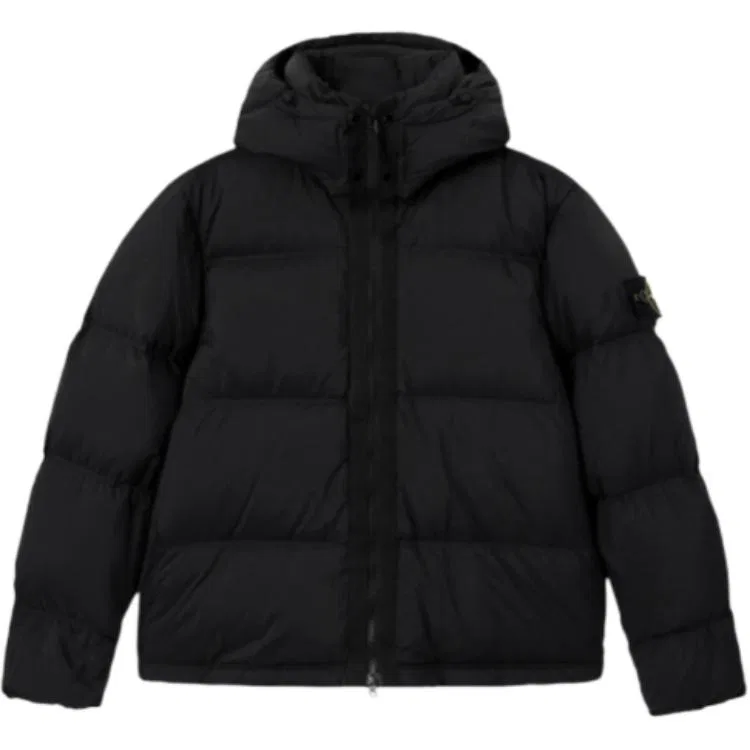 Мужское пальто-пуховик с капюшоном STONE ISLAND, Black