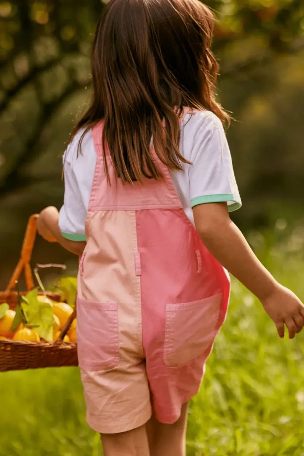 Детские шорты цветблок Dotty Dungarees, Pink — фото 4