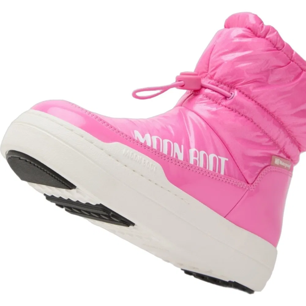 Детские зимние сапоги водонепроницаемые Moon Boot MB Jr Park Tube Mid Glitter WP, Pink — фото 2