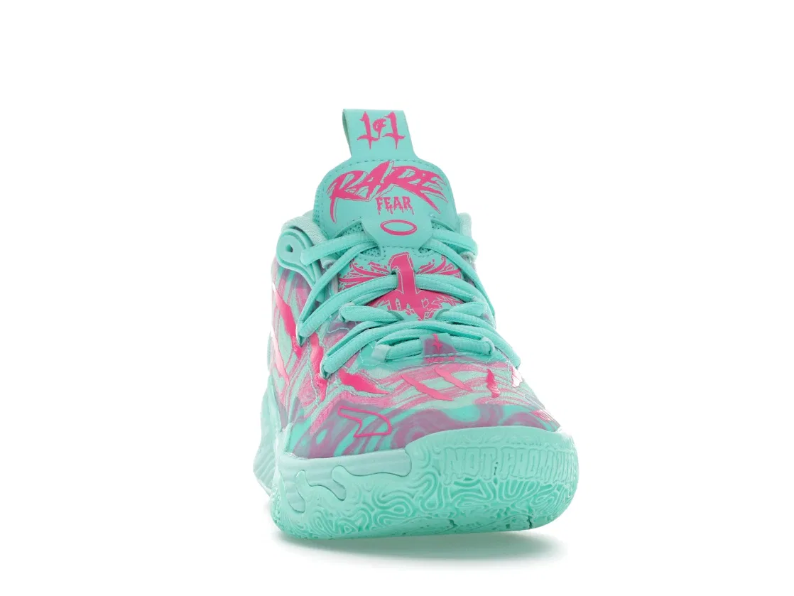 Детские кроссовки для баскетбола Puma LaMelo Ball MB.03 Miami, Teal/Pink — фото 2