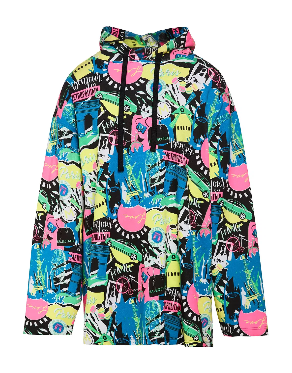 Мужской флисовый свитшот с длинным рукавом Balenciaga, Deep Teal