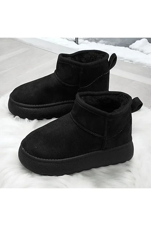 Детские ботинки для девочек на плоской подошве Kafkaslar Ayakkabi, Black