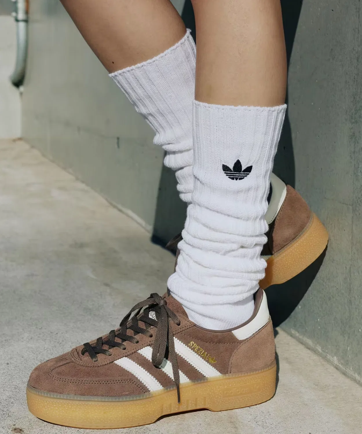 Женские носки с логотипом Adidas RIB SOCKS 1P, Белый
