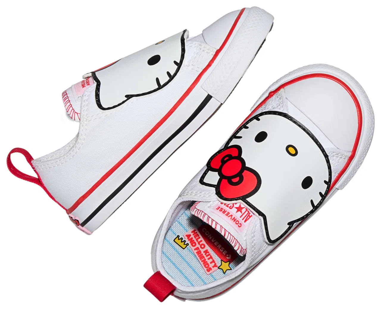 Кроссовки для девочек CTAS One Strap Hello Kitty Converse, цвет White/Multi — фото 4