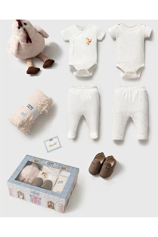 Детский комплект для новорожденных мальчиков хлопковый Sir Benedict Horoz Mert Baby, White