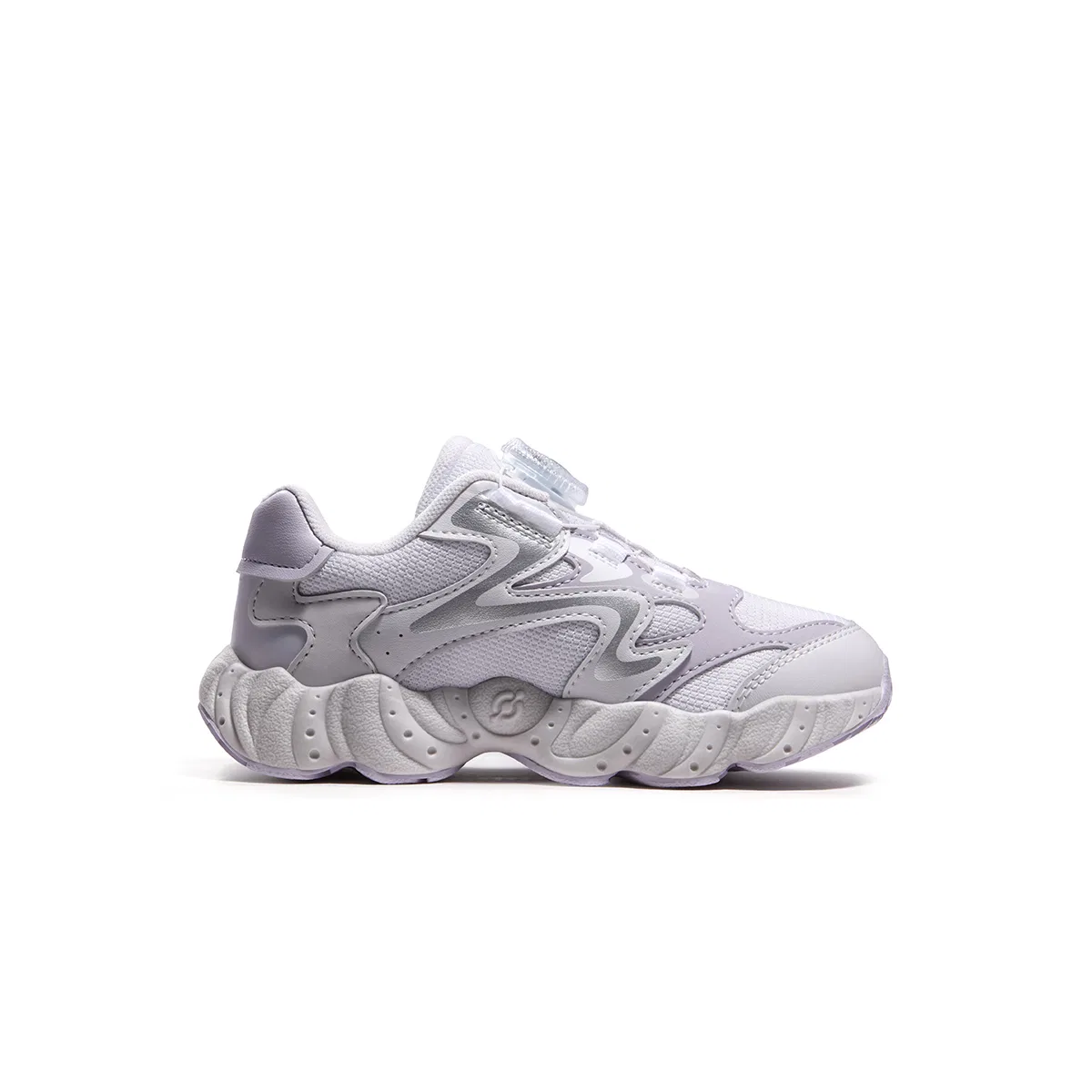 Детские кроссовки с принтом FILA KIDS, Rain Mist Grey/Lilac Purple — фото 3