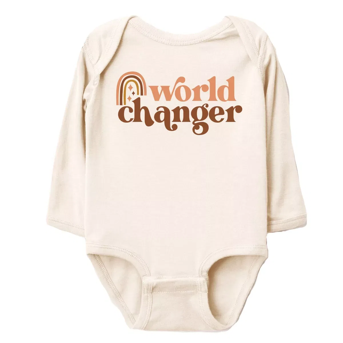 Детский боди с длинным рукавом Boho World Changer The Juniper Shop, Natural