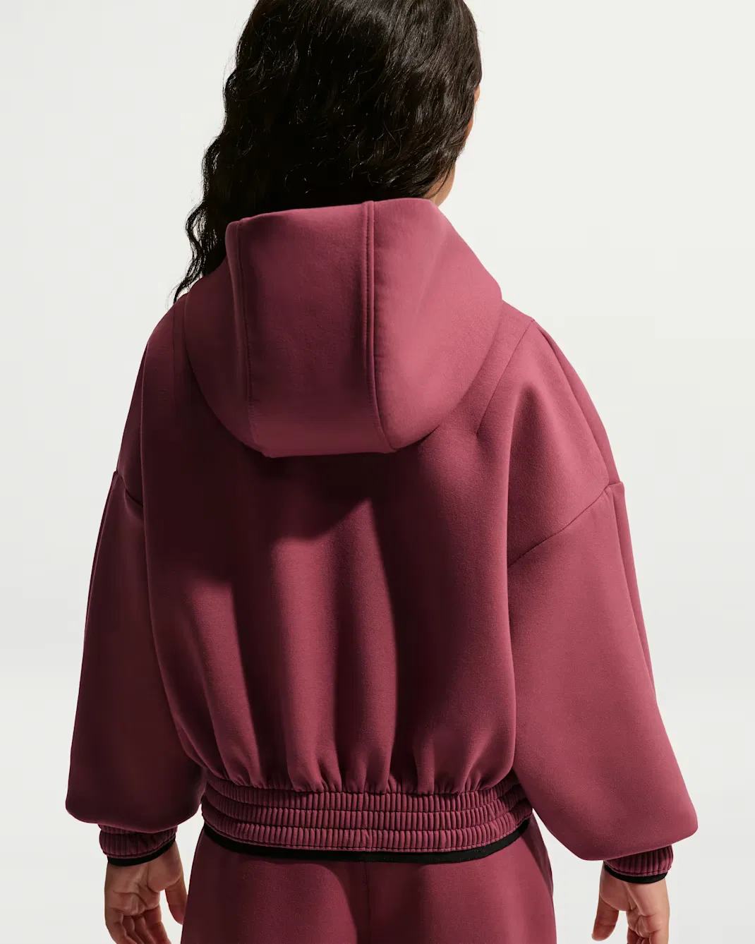 Детский комплект Luxe Perform из двух частей: толстовка на молнии и топ Nike, Pink Smoke — фото 3