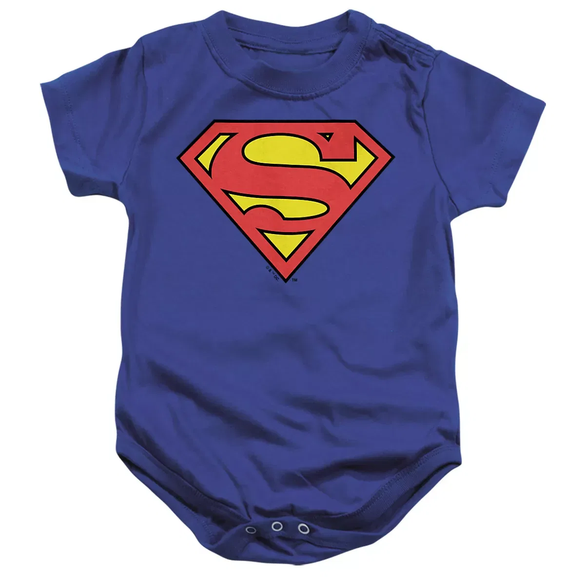 Детское боди для мальчиков с принтом Superman Classic Logo, Superman, Royal