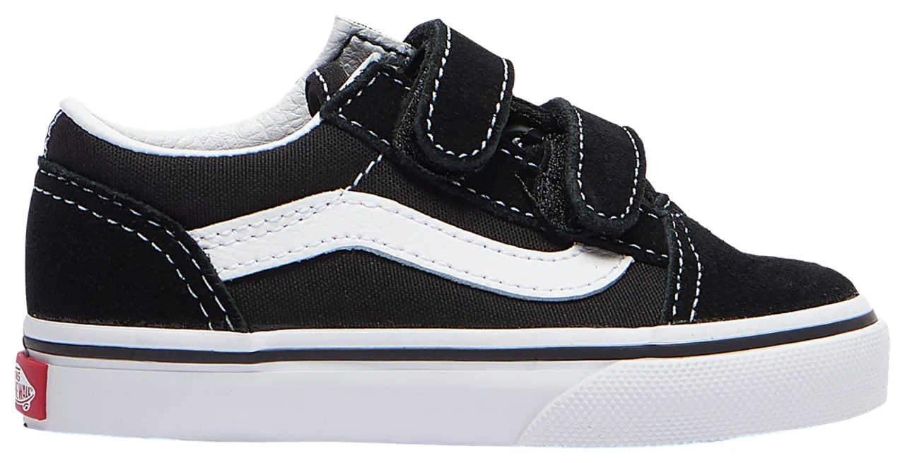 Кроссовки для мальчиков Old Skool Velcro Vans, белый/черный