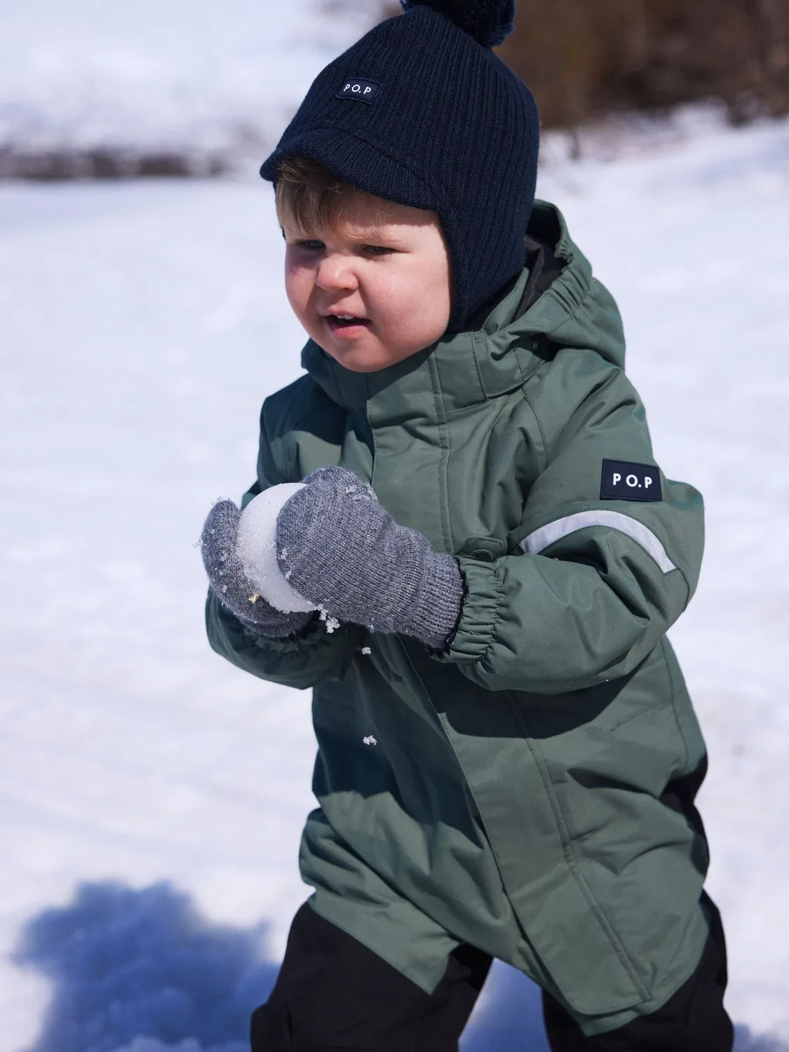 Комбинезон зимний Polarn O. Pyret SNOWY, зеленый