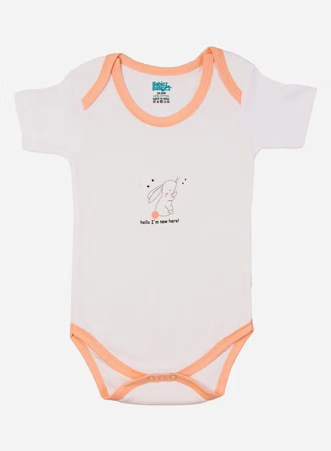 Боди-комбинезон с принтом комплект из 3 штук Babies Basic, белый — фото 4