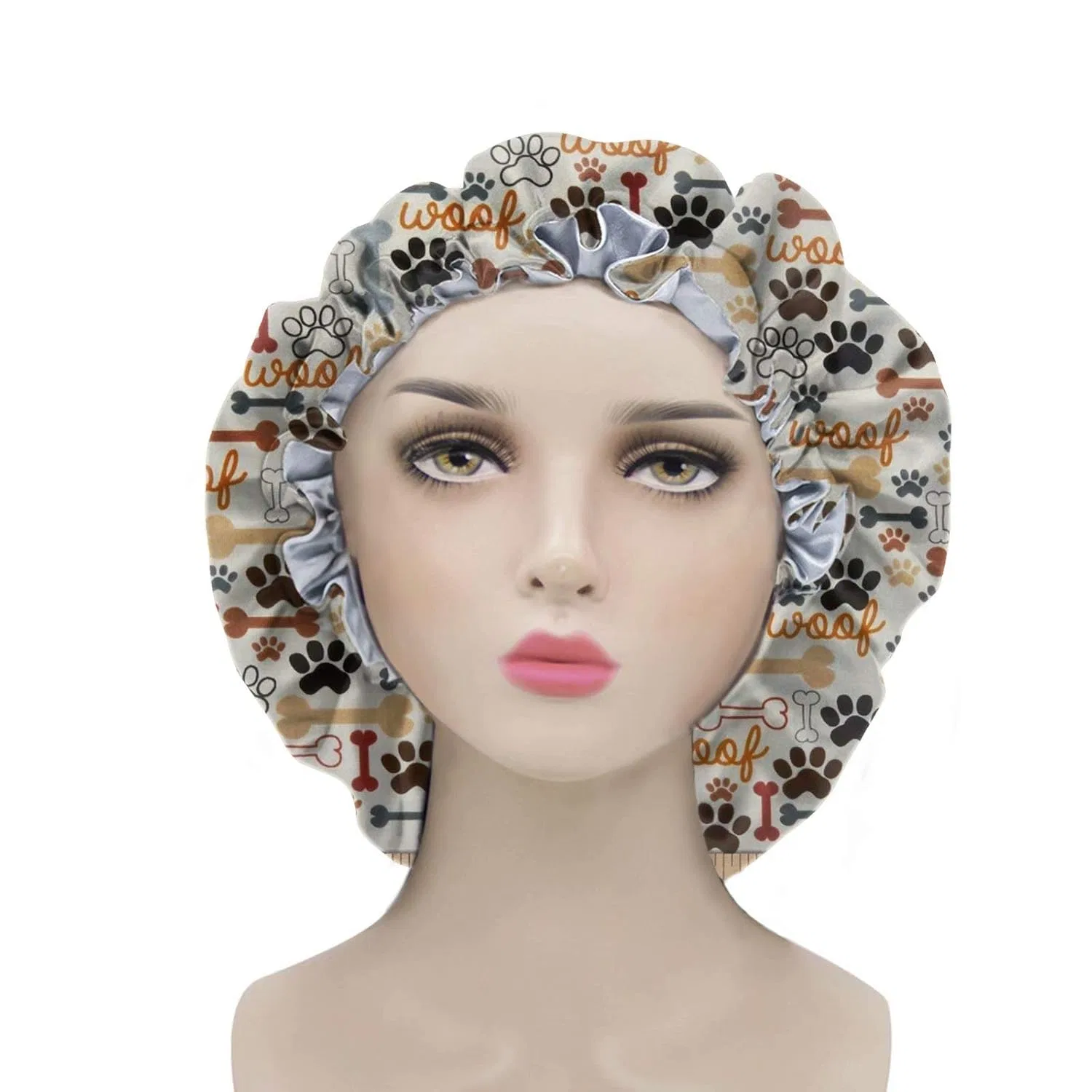 Шапочка для душа Satin Bonnet Hat, chaqlin, Dog Paw Print — фото 2