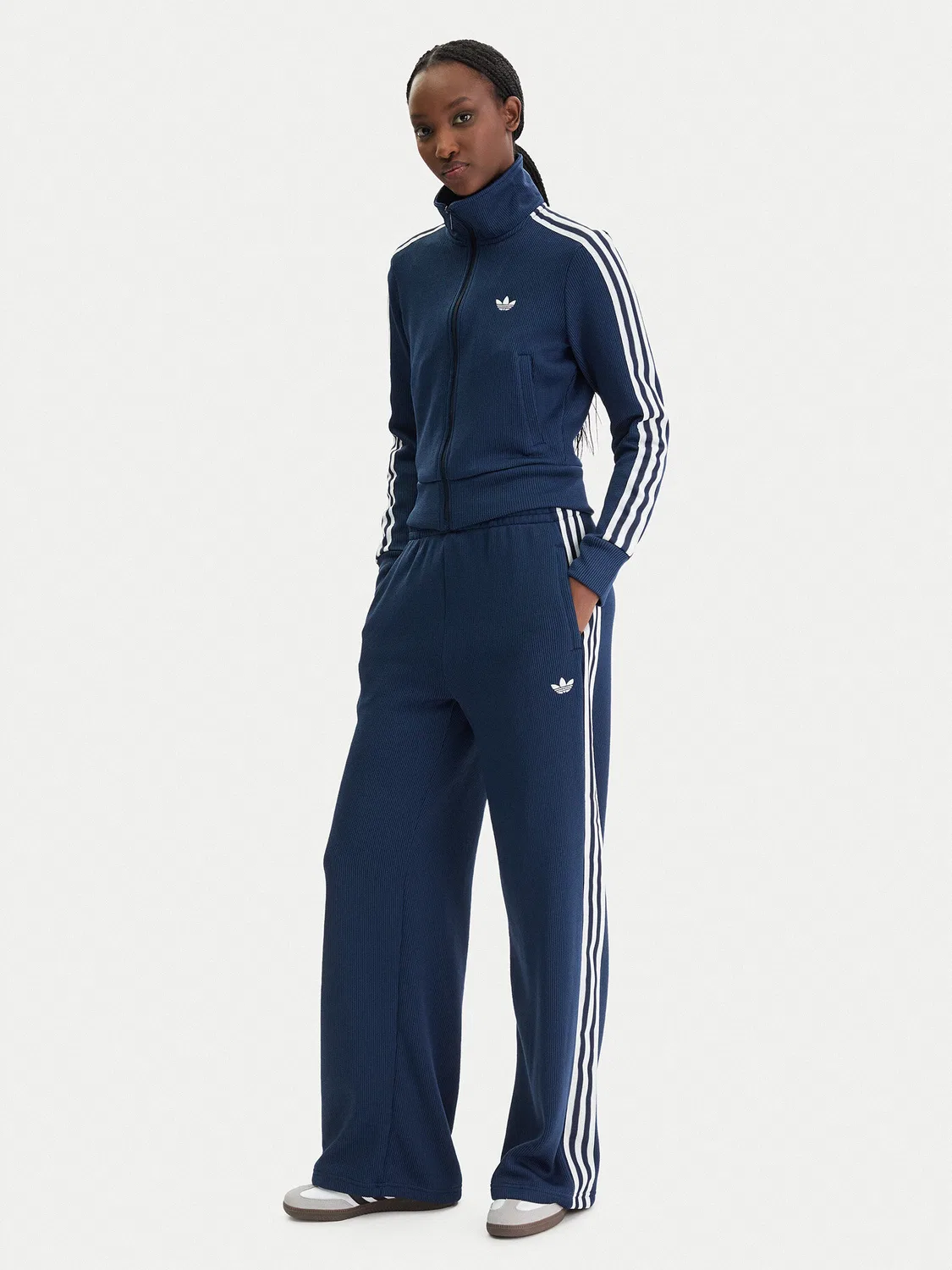 Женская толстовка стандартного кроя Firebird adicolor Adidas, темно-синий — фото 2