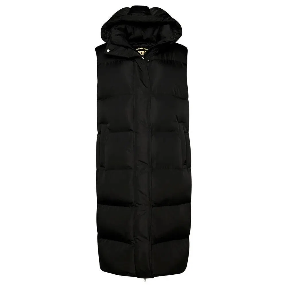 Женская длинная безрукавка с капюшоном Superdry, Цвет: Schwarz