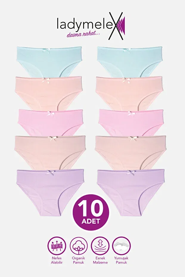 Детские трусы для девочек хлопковые 5 шт Ladymelex, Multicolor