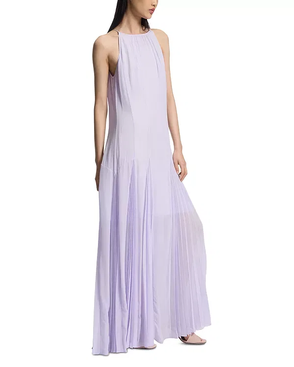 Женское платье-макси с плиссированными вставками Davora Plissé Insert Maxi Dress Boss, Lavendar Tide — фото 2
