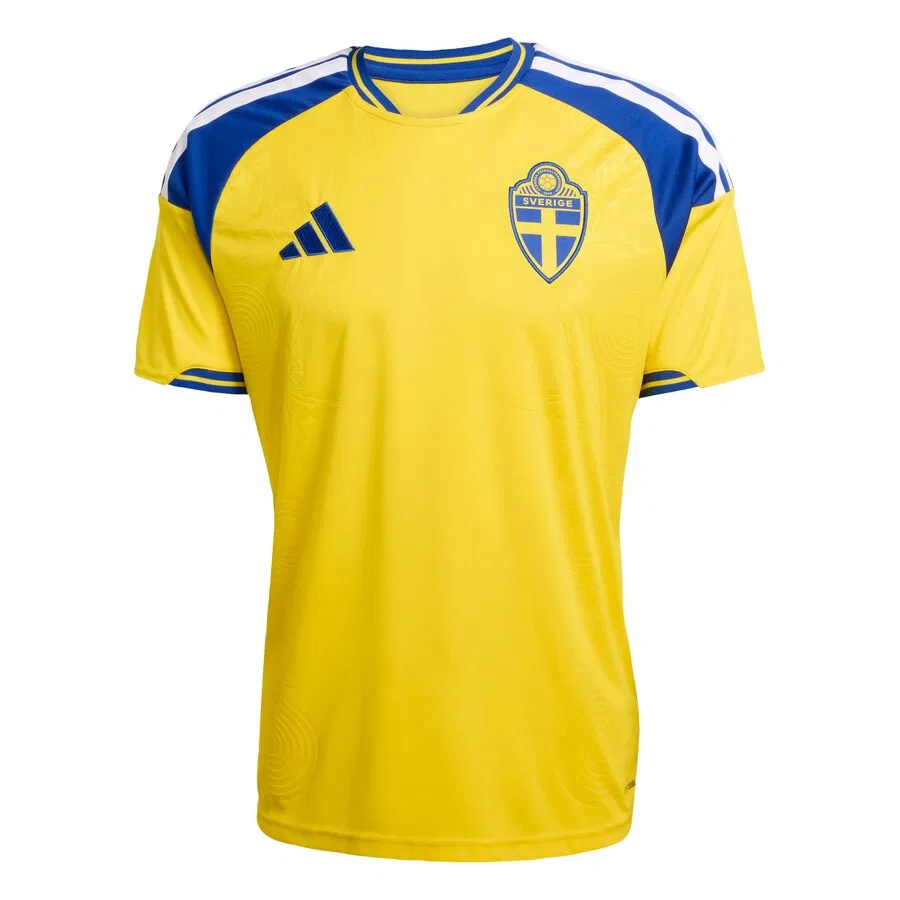 Футболка ADIDAS PERFORMANCE 'Sweden 26 Home' желтого цвета