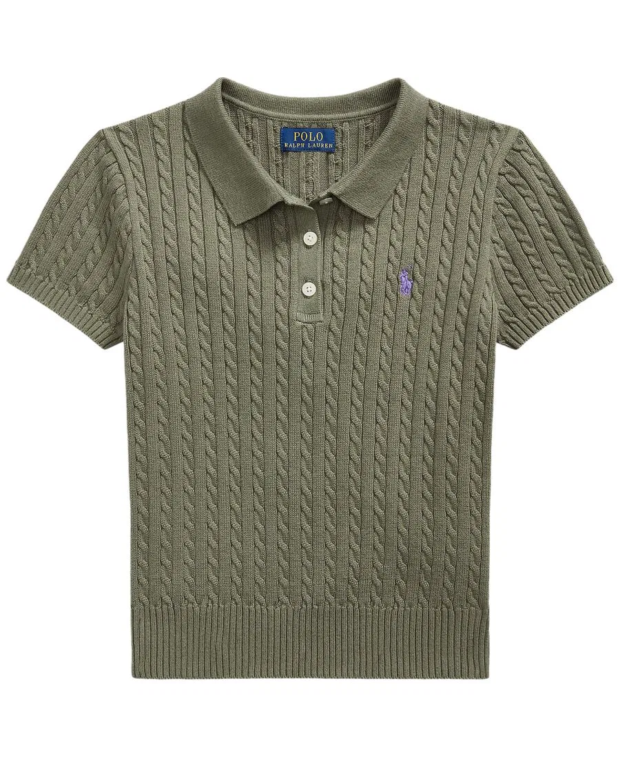 Детский джемпер-поло с коротким рукавом Polo Ralph Lauren, Cruise Olive