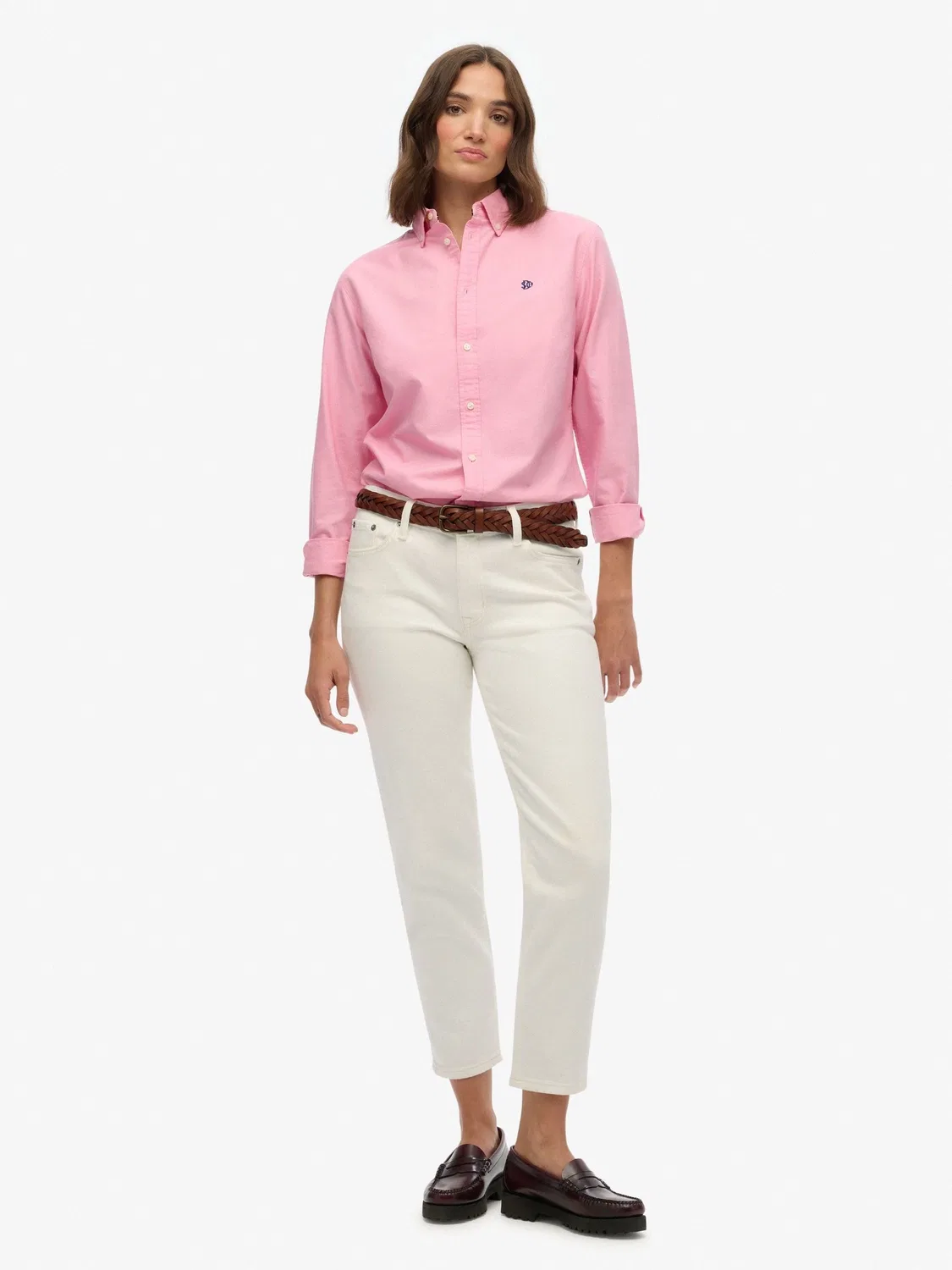 Рубашка оксфорд Slim Superdry, Light Pink — фото 4