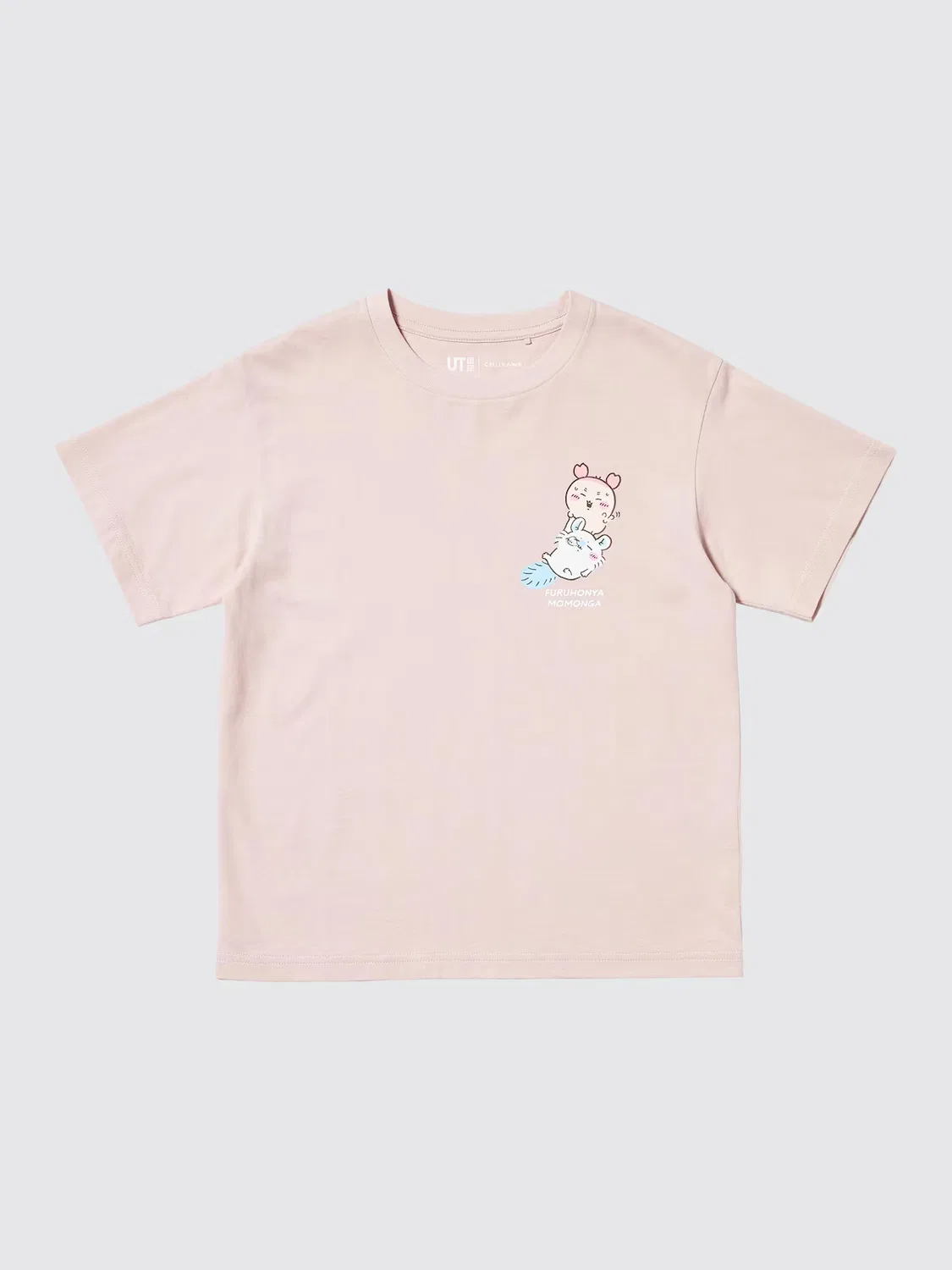 Футболка Uniqlo Girls Chiikawa, розовая — фото 4