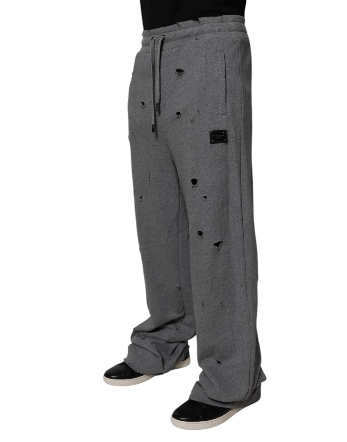 Мужские спортивные брюки прямого кроя с логотипом RipStyle Straight Dolce & Gabbana, Gray — фото 3