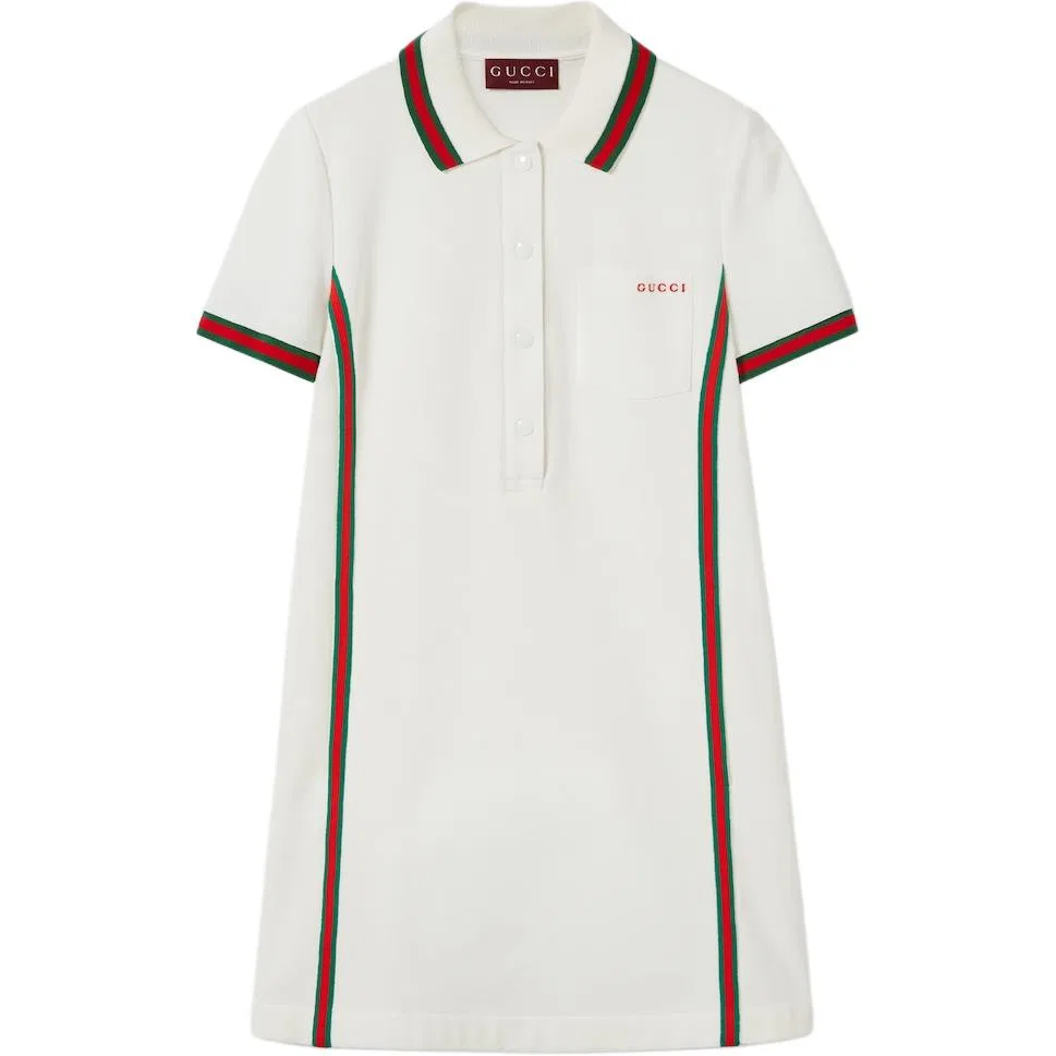 Женское платье с коротким рукавом GUCCI, White