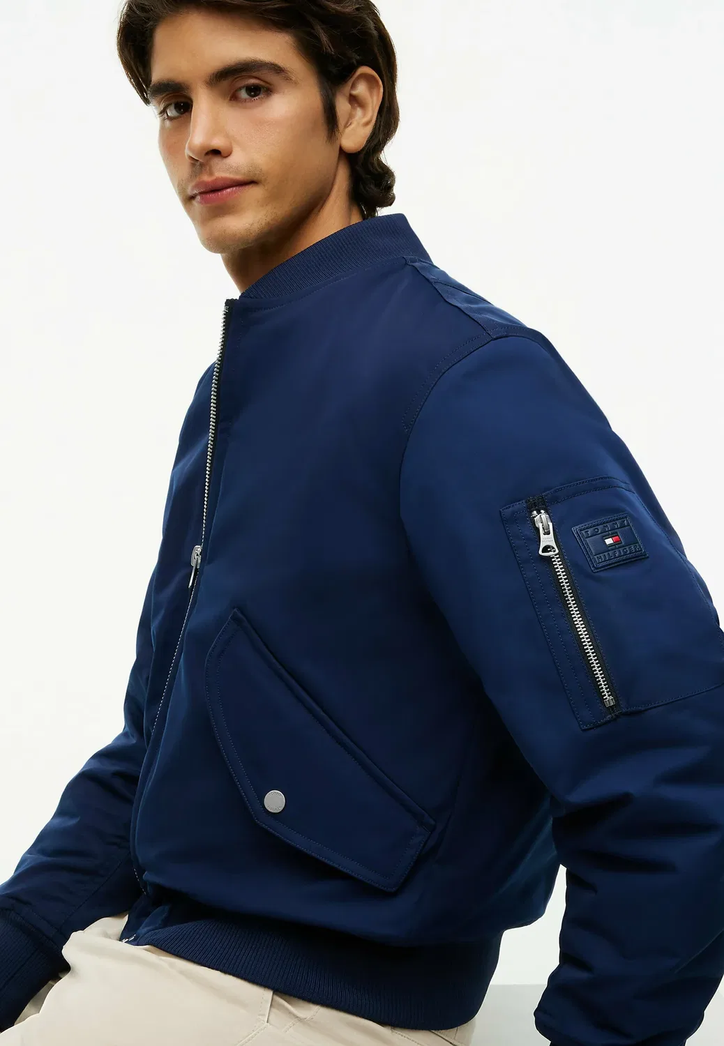 Стеганая куртка-бомбер - куртка-бомбер Tommy Hilfiger, Carbon Navy — фото 4
