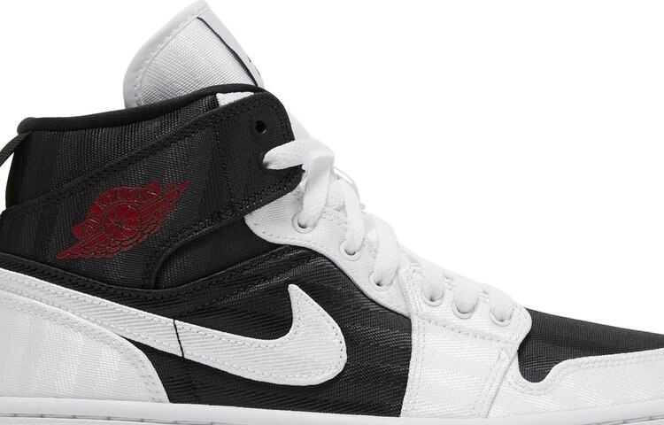Кроссовки Wmns Air Jordan 1 Mid SE Utility White Black Gym Red, черный — фото 2
